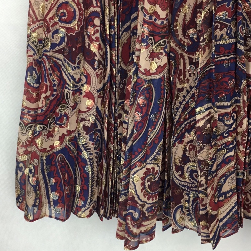 HAUTE HIPPIE Sunburst Metallic Print Skirt - Picture 5 of 12